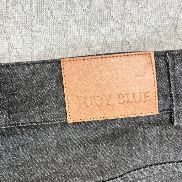 New Judy Blue Dress Jeans Women XL/33X29 1/2 Gray High Rise tapered Leg - Picture 13 of 13